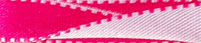 Лента атласная 10 мм двухсторонняя ALD-10 3м №047 яр.розовый/белый (арт. ALD-10)