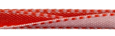 Лента атласная 10 мм двухсторонняя ALD-10 3м №049 оранжевый/белый (арт. ALD-10)