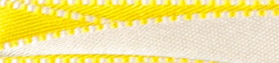 Лента атласная 10 мм двухсторонняя ALD-10 3м №051 яр.желтый/белый (арт. ALD-10)