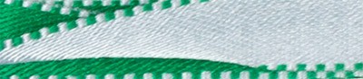 Лента атласная 10 мм двухсторонняя ALD-10 3м №053 зеленый/белый (арт. ALD-10)