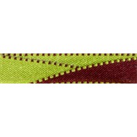 Gamma ALD-10 Лента атласная 10 мм двухсторонняя ALD-10 3м №132 т.салатовый/т.бордовый 