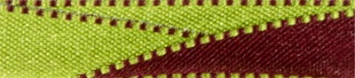 Лента атласная 10 мм двухсторонняя ALD-10 3м №132 т.салатовый/т.бордовый (арт. ALD-10)