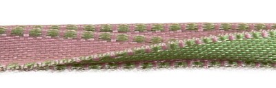 Лента атласная 10 мм двухсторонняя ALD-10 3м №142 бл.салатовый/бл.розовый (арт. ALD-10)