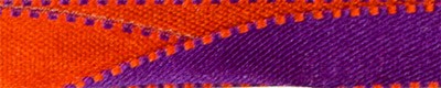 Лента атласная 10 мм двухсторонняя ALD-10 3м №155 оранжевый/фиолетовый (арт. ALD-10)