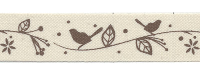 Лента декоративная с рисунком "Птички" (арт. B4 001/100)
