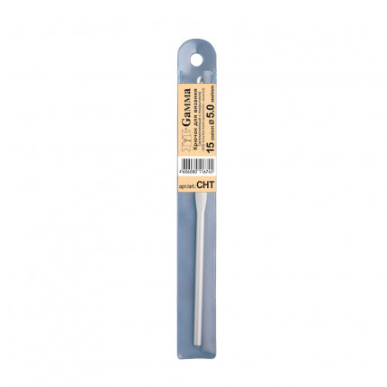 Крючок для вязания алюминиевый CHT  d 5.0 мм 15 см в чехле с покрытием (арт. CHT)