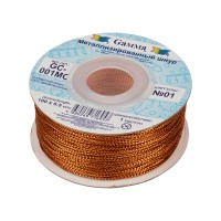 Gamma GC-001MC Шнур Gamma 1 мм GC-001MC цв. метал. 100 м ±0.5 м №01 оранжевый 