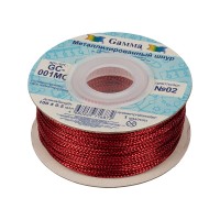 Gamma GC-001MC Шнур Gamma 1 мм GC-001MC цв. метал. 100 м ±0.5 м №02 красный 
