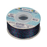 Gamma GC-001MC Шнур Gamma 1 мм GC-001MC цв. метал. 100 м ±0.5 м №14 голубой фиолетовый зеленый 