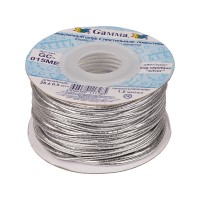 Gamma GC-015ME Шнур Gamma 1.5 мм GC-015ME эласт. метал. 25 м ±0.5 м под серебро 