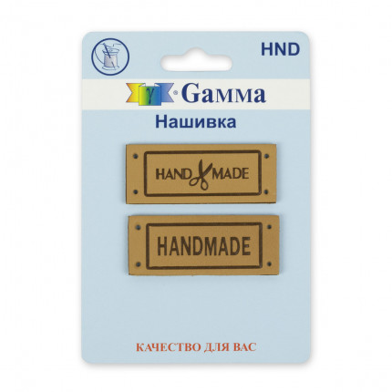 Нашивка handmade HND 03-3 handmade бежевый 2 шт. (арт. HND 03-3)