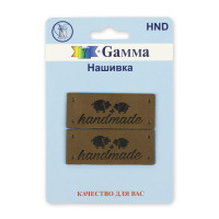 Gamma HND Нашивка "handmade" HND 06  06-1 handmade овечки коричневый 2 шт. 