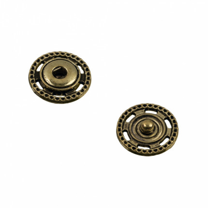 Кнопки пришивные "Gamma" KLN-18 металл d 18 мм 5 шт. №03 под бронзу (арт. KLN-18)