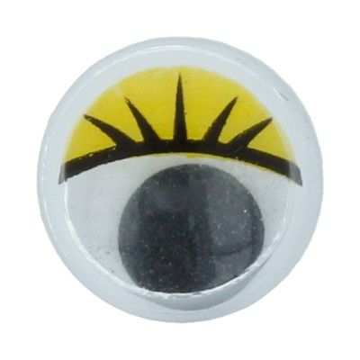 Глазки круглые MER-10  с бегающими зрачками цв. d 10 мм 10 шт.  желтый (арт. MER-10)