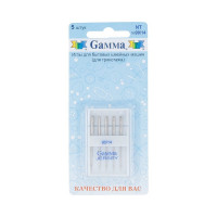 Gamma NT № 90 Иглы для быт. шв. машин "Gamma" NT № 90 для трикотажа 5 шт в блистере М 