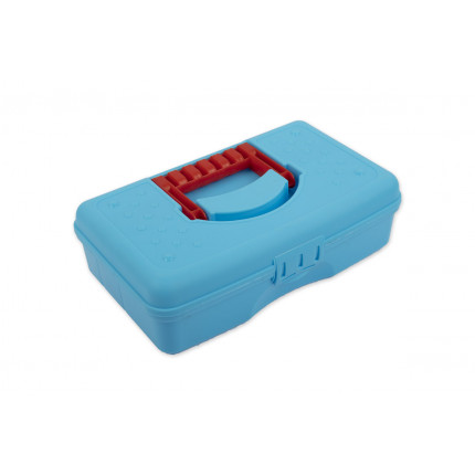"Gamma" Коробка для шв. принадл. пластик OM-016 голубой (арт. OM-016)