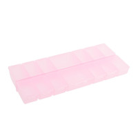 Gamma ОМ-043 Коробка для шв. принадл. ОМ-043 пластик 24.2 x 10.5 x 2.75 см розовый\прозрачный 