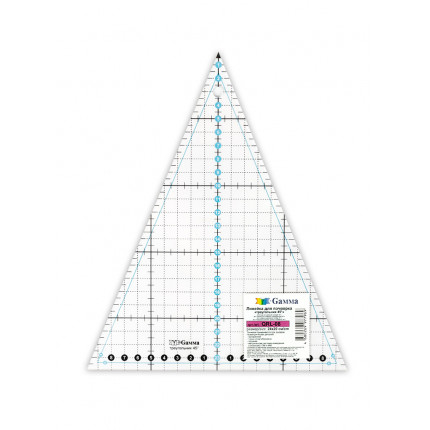 Линейка для пэчворка 24 x 20 см в пакете треугольник 45°, пластик Gamma QRL-08 (арт. QRL-08)