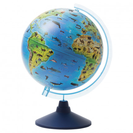 Глобус зоогеографический GLOBEN "Классик Евро", диаметр 250 мм, детский, Ке012500269 (арт. Ке012500269)