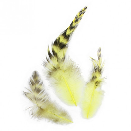 Декоративные перья, цвет - желтый (арт. 318010)
