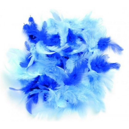 Декоративные перья, голубое ассорти (арт. 318161)