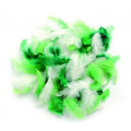 Декоративные перья, зеленое ассорти (арт. 318163)