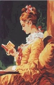 Схема для вышивания D.477 Девушка с книгой