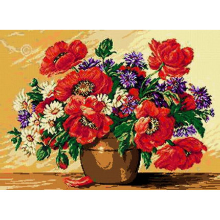 Набор для вышивания 209 Ваза с летними цветами