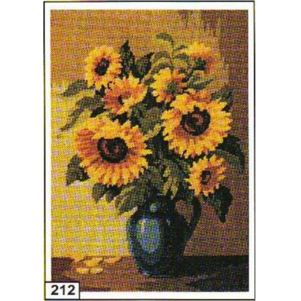 Набор для вышивания 212 Ваза с подсолнухами (Vase with sun flowers)