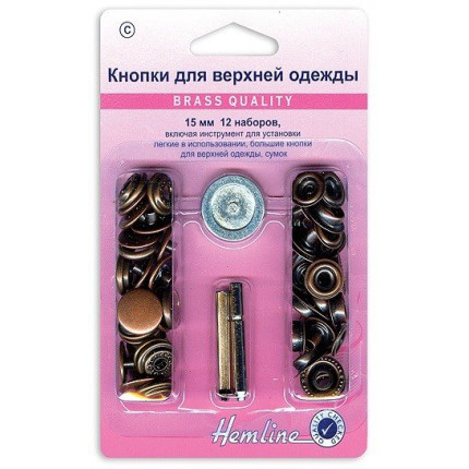 Кнопки с инстр. для установки, бронза (арт. 405S.B)