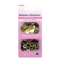Hemline 407R.A Кнопки 15 мм. (старое золото) 