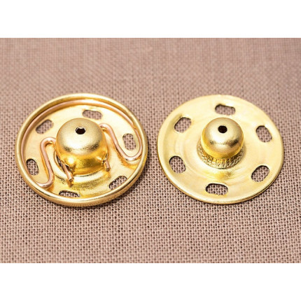 Кнопки пришивные металлическая с защитой от коррозии, золото (арт. 420.18.G)