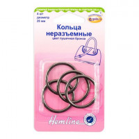 Hemline 4508.26.NB Кольца неразъемные  26 мм,  пушечная бронза 
