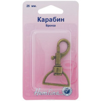 Hemline 482.25.B Карабин бронза 25 мм 