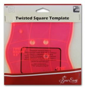 Лекало прозрачное для квилтинга "Изогнутый квадрат", пластик, цвет розовый (арт. ERGG03.PNK)