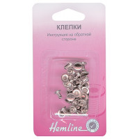 Hemline Клепки «Hemline» 467.N, никель 20 шт. в блистере Клепки «Hemline» 467.N, никель 20 шт. в блистере 