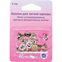 Hemline Кнопки "Hemline" 445.PK  6 штук, розовые,11 мм Кнопки "Hemline" 445.PK  6 штук, розовые,11 мм 