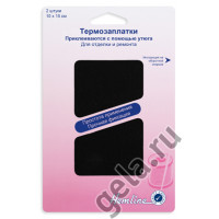 Hemline Термозаплатки «Hemline» 690.B, черный Термозаплатки «Hemline» 2шт 10*15 690.B, черный 