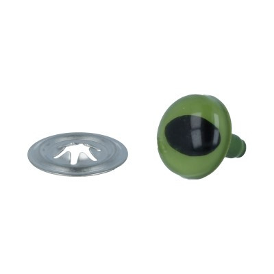 Глазки c кошачьим зрачком с шайбами CAE-12 d 12 мм ( уп. 2 шт. - 1 пара) зеленый (арт. CAE- 12)