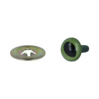 HobbyBe CAE- 7-5 Глазки c кошачьим зрачком с шайбами CAE-7-5  d 7.5 мм ( уп. 2 шт. - 1 пара) зеленый 