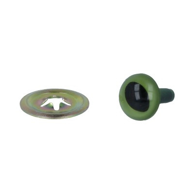 Глазки c кошачьим зрачком с шайбами CAE-7-5  d 7.5 мм ( уп. 2 шт. - 1 пара) зеленый (арт. CAE- 7-5)