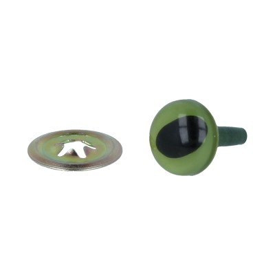 Глазки c кошачьим зрачком с шайбами CAE- 9 d 9 мм ( уп. 2 шт. - 1 пара) зеленый (арт. CAE- 9)