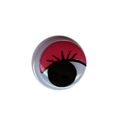 Глазки круглые MER-15  с бегающими зрачками цв. d 15 мм  красный (уп. 2шт. - 1 пара) (арт. MER-15)
