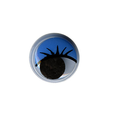 Глазки круглые MER-15  с бегающими зрачками цв. d 15 мм  синий (уп. 2шт. - 1 пара) (арт. MER-15)