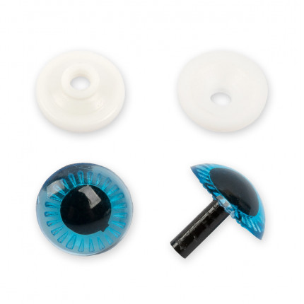 Глазки пластиковые с фиксатором PGSL-13F  d 13 мм 10 шт. синий (арт. PGSL-13F)