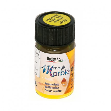 "HOBBY LINE" для марморирования Magic Marble 20 мл 73231 желтый неоновый