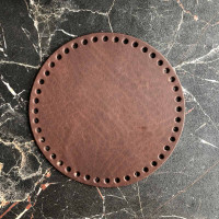 Hobby&Pro 617574-00004 Дно для сумки круглое, d18см, 100% кожа, Hobby&Pro (шоколад) 