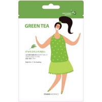 HONGBO CO LTD MSDS_Green Tea1 Тканевая маска для лица Young Mediface (зеленый чай) 