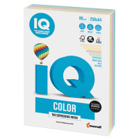 IQ COLOR RB01 Бумага цветная IQ color, А4, 80 г/м2, 250 л., (5 цветов x 50 листов), микс пастель, RB01 