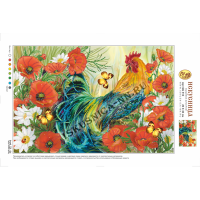 Искусница Набор для вышивания бисером «Искусница» ББ-510 Петух в маках Набор для вышивания бисером «Искусница» ББ-510 Петух в маках 